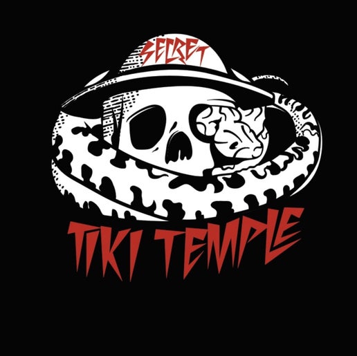 Ladies Fitted T-shirt Secret Tiki Temple Pith Skull & Snake