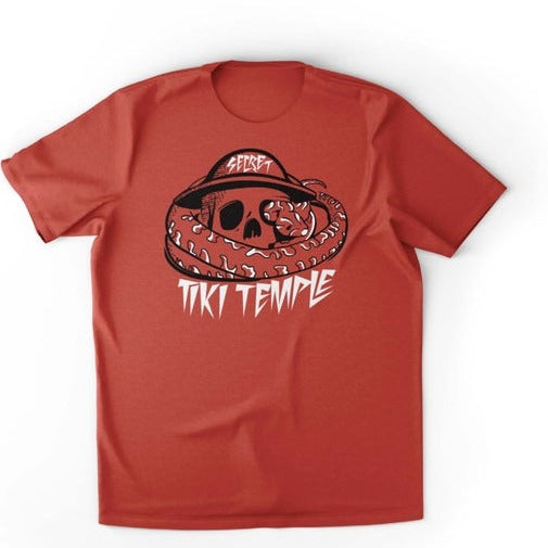 Secret Tiki Temple Pith Skull & Snake T-shirt